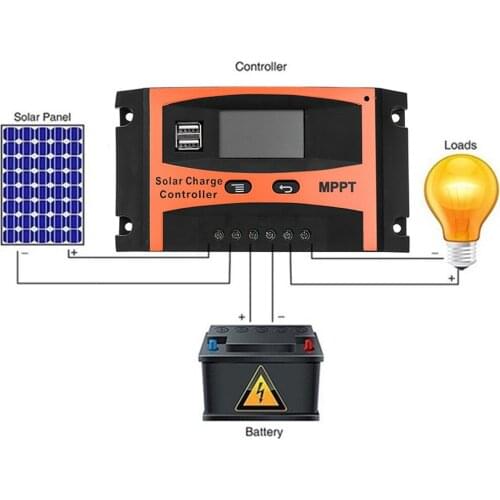 12 Voltage/24 Voltage Auto Recognized Solar Controller Solar Panel Battery Regulator Dual USB LCD Display Solar Controller