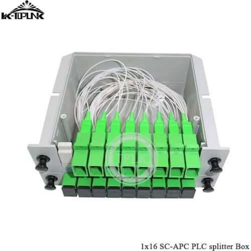 30pcs FTTH PLC Splitter 1*16 SC-APC Cassette box 1*16 splitter Fiber Optical Cassette Box CATV FTTH Card Inserting Module