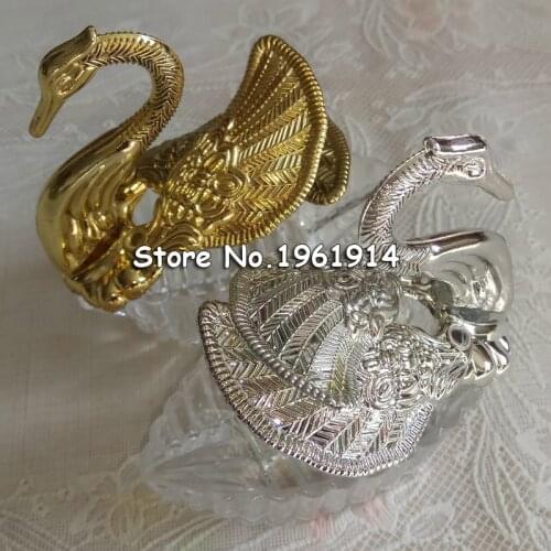 60 Pieces Acrylic Wedding Favor Swan Boxes Bomboniere Candy Box Gift Boxes