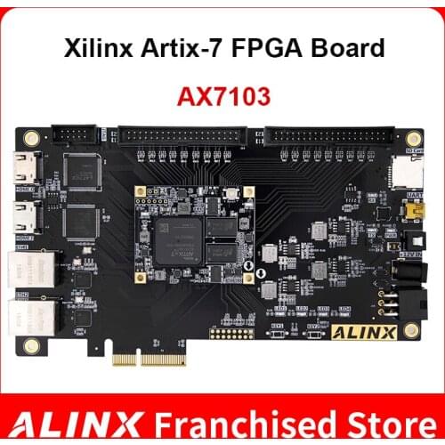 ALINX AX7103: XILINX Artix-7 XC7A100T FPGA Development Board A7 SoMs PCIe Accelerator Card