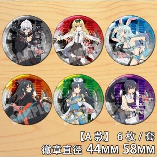 Anime Nagumo Hajime Yue Shia Haulia Figure 4698 Badges Round Brooch Pin Gifts Kids Collection Toy
