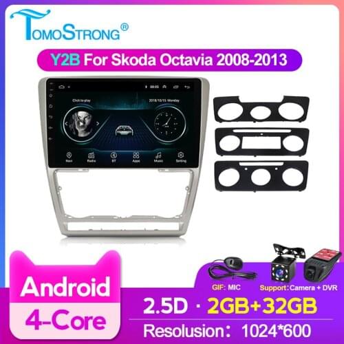 Car 4 core Auto Radio Android For Skoda Octavia 2008-2013 A 5 A5 Yeti Fabia Multimedia 2.5D SWC camera player Stereo wifi GPS