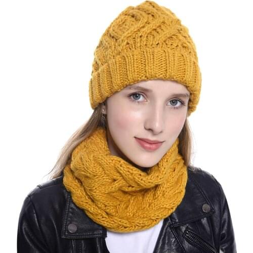 Balaclava Womens Knitted Hat Scarf Caps Neck Warmer Winter Hats For Men Women Skullies Beanies Warm Fleece Cap