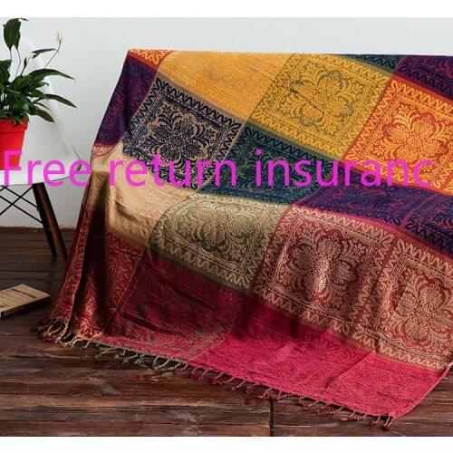 Direct Sales Chenille Sofa Cover Vintage European Blanket Non-Slip Thickened Sofa Cover Towel Full Covered Mattress