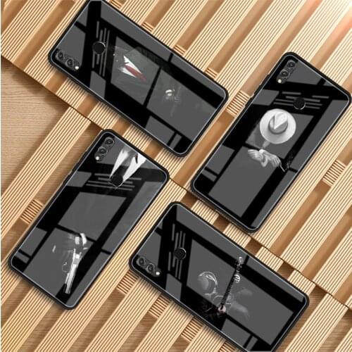 Dark Suit Mystery Man Tempered Glass Phone Case For Huawei P20 P30 P40 P40 Lite Pro Psmart Mate 20 30 Cover Shell