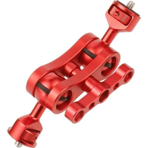 Double 1/4 Ball Head Adapter Magic Arm Crab Clamp 3/8 Mount Light Field Monitor Camera Stand Bracket