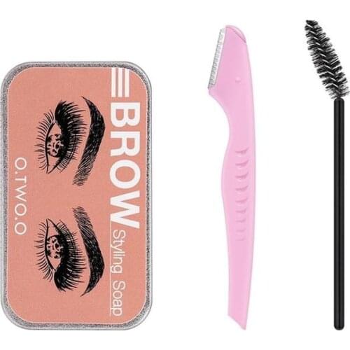 Eyebrows Pomade Gel For Eyebrow Lamination Makeup Soap Eyebrow Soap Wax With Trimmer Fluffy Feathery Brow Sculpt Lift