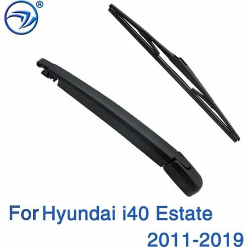 Wiper 14" Rear Wiper Blade & Arm Set Kit For Hyundai i40 Estate 2011 - 2019 Windshield Windscreen Rear Window 2018 2017