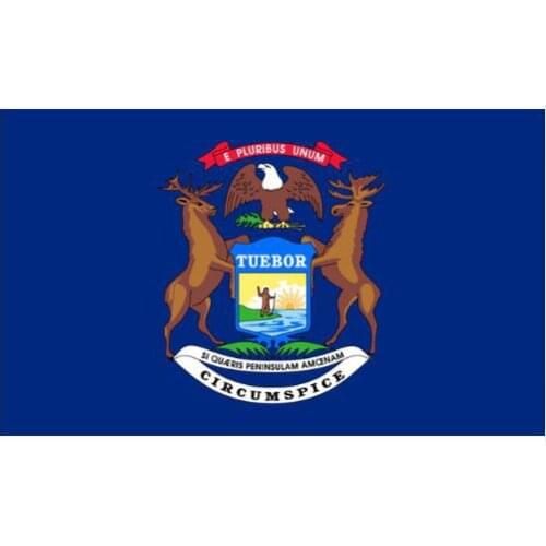 Jisper Store 60*90cm 90*150cm 120*180cm USA State of Michigan Flag