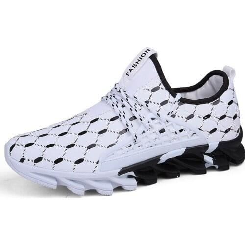 2021 Spring And Summer New Sports Running Shoes Mens Shoes Large Size Blade Fitness Shoes Breathable Non-Slip Lace-Up Old Shoes