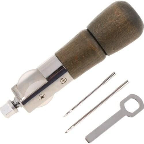 M4YC Sewing Awl Kit Portable Stitching Awl Hand Stitcher Repair Tool Kit Leather Heavy Fab rics & Canvas with Needles