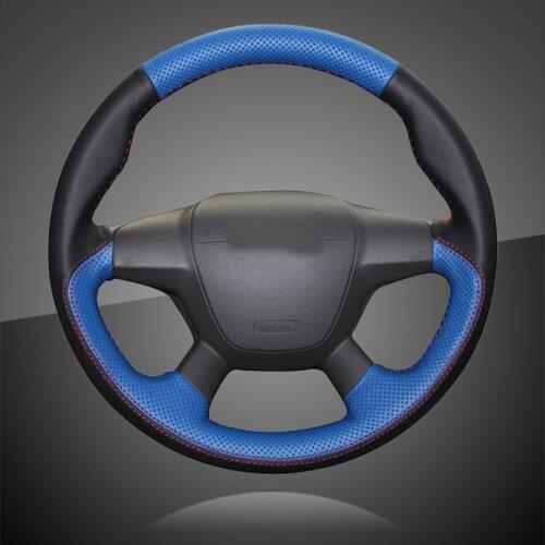 Braid On The Steering Wheel Cover for Ford Focus 3 2012-2014 Kuga Escape 2013-2016 C-MAX 2011-2014 Car Steering Covers Leather