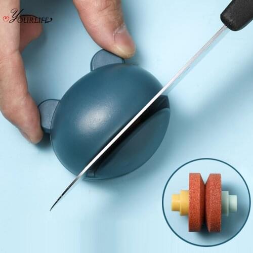 OYOURLIFE Professional Fast Knife Sharpener Cartoon Scissor Sharpener Kitchen Mini Manual Non-slip Sharpener Knife Kitchen Tools