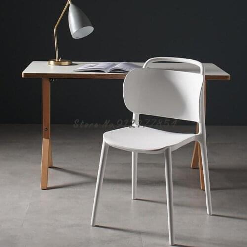 Net Red Chair Nordic Plastic Stool Simple Household Backrest Dining Chair Outdoor Minimalist Leisure Stool Single Chair