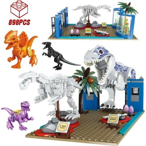 Technical Ideas Animal Series Assemble Building Blocks Expert Jurassic World Dinosaur Park Bricks Toys Birthday Gifts for Boys