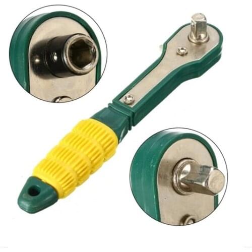 Pole Improvement Home Carbon Head Ratchet Inner 1/4 Screwdriver 6.35mm Wrench Hexagon Socket Mini Steel Tools Green