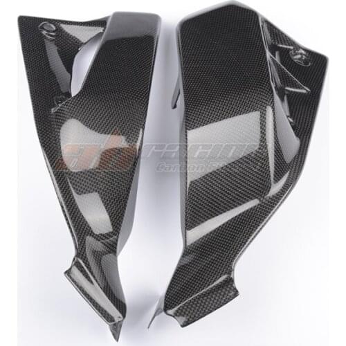 Upper Side Radiator Mid Trim Panels Covers For Ducati Scrambler Cafe Racer 2017-2018 Carbon Fiber