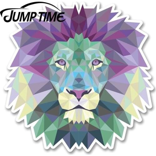 Jump Time for Abstract Lion Vinyl Sticker Laptop Tablet Car Tiger Cat Animal Decal Window Tank Waterproof Car Decoration