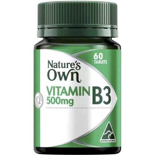 Australia Natures Own Vitamin B3 500mg Vitamin B3 60 capsules/bottle, food transforms energy