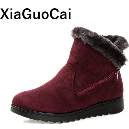 Winter Warm Women Snow Boots High Top Flock Woman Shoes Plus Size New Female Ankle Boots For Old People Dropshipping Hot Sale
