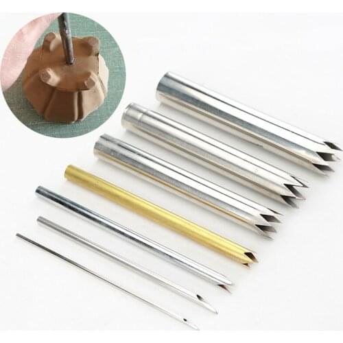 1PC Multi Size Ceramic Pottery Stainless Steel Punching Tool Supplies DIY Handmade Making Pot Rotary Hole Drill Accessories