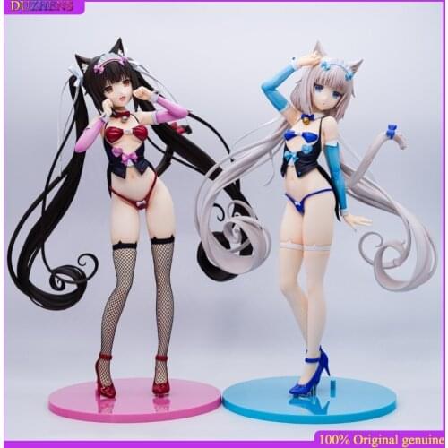 100% Original: Anime Nekopara Chocolate and vanilla Bunny Girl 42cm PVC Action Figure Anime Figure Model Toys Figure Doll Gift