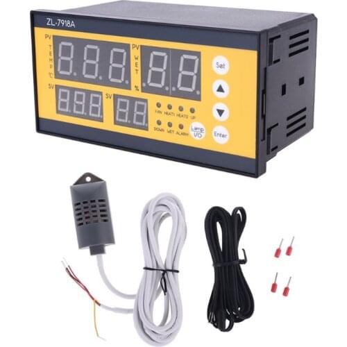 2021 New ZL-7918A Automatic Incubator Controller 100-240V LCD Tem Humidity Control XM 18