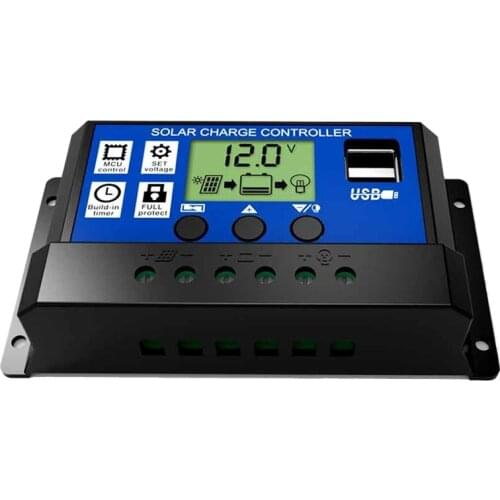 30A 12V / 24V LCD Intelligence Auto Regulate PWM Solar Battery Charge Controller