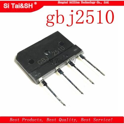5pcs 25A 1000V diode bridge rectifier gbj2510 ZIP