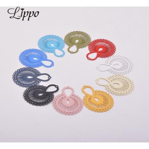 50pcs AC9764 20*19mm Infinity Earring Pendant Love Infinity Charms Connector DIY Jewelry Findings Accessories