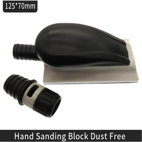 125x70mm Hook and Loop Multi Hole Vacuum Hand Sanding Block Dust-free