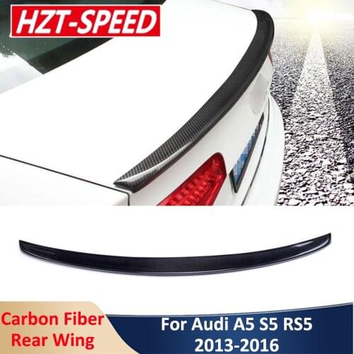 A5 S5 Multiple Type Real Carbon Fiber Rear Wing Trunk Spoiler Car Styling For AUDI A5 S5 Coupe 2013-2016 Modification