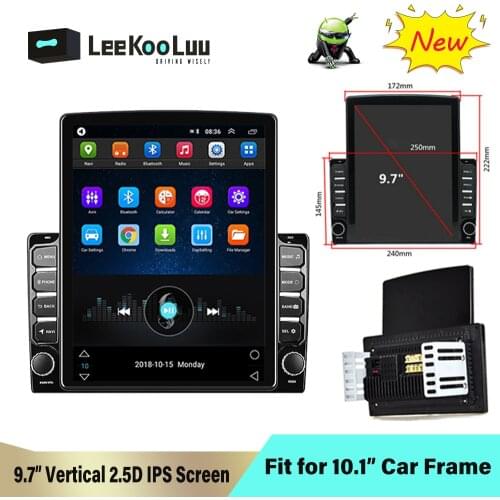 LeeKooLuu 2Din Car Radio 9.7" Tesla style Vertical Android Multimedia Player GPS Navigation For VW Skoda ford KIA Hyundai Toyota
