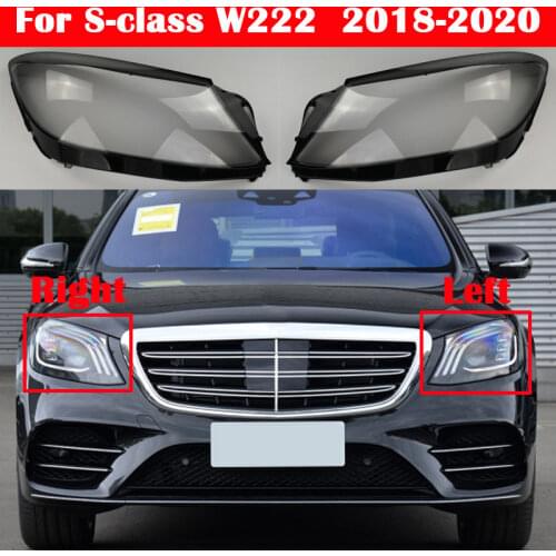 Car Lampshade Shell Housing Case For Mercedes-Benz S-class W222 S350 S400 2018-2020 Front Glass Lens Headlamp Headlight Cover