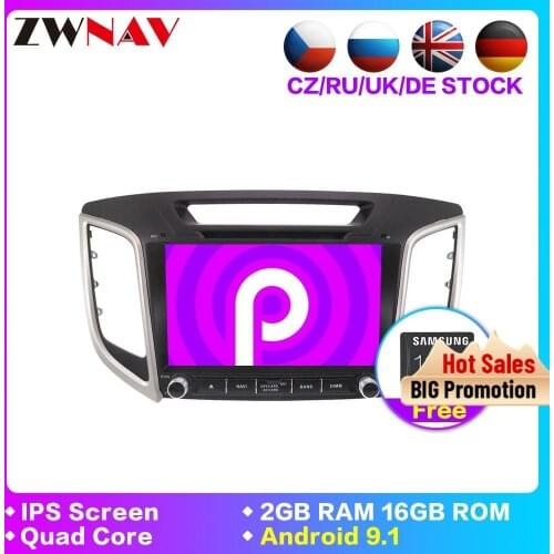 Android 9.1 car dvd gps multimedia player unit For hyundai creta ix25 2014-2019 car dvd navigation radio video audio player car