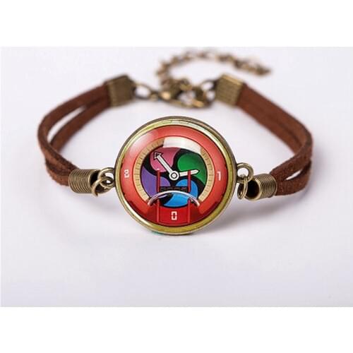 JP Yokai Yo-Kai Youkai Watch Anime Cosplay Medal Plush Jewelry Vintage Fashion Leather Bracelet Gift Women Chain Men Necklace