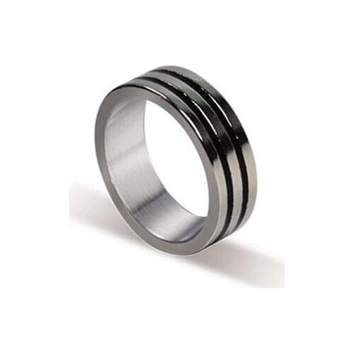 Black Two Circle Pk Ring Tricks Strong Magnetic Magnet Ring Coin Finger