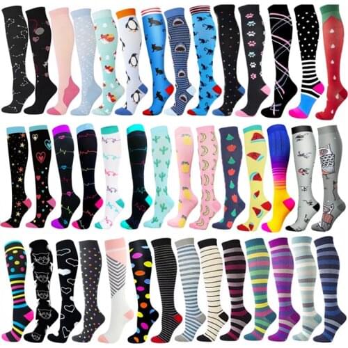 New Compression Socks Varicose Veins Medical For Men & Women Golf Tube Animal Compression Socks Cycling Long Pressure Stockings