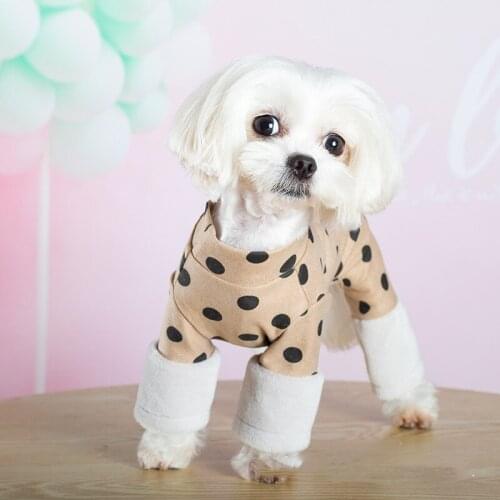 Elegant Dog Clothes Pet Overalls Suit Cotton Puppy Jumpsuit Winter Small Dog Costume Chihuahua Pajamas Outfit Garment Dropship