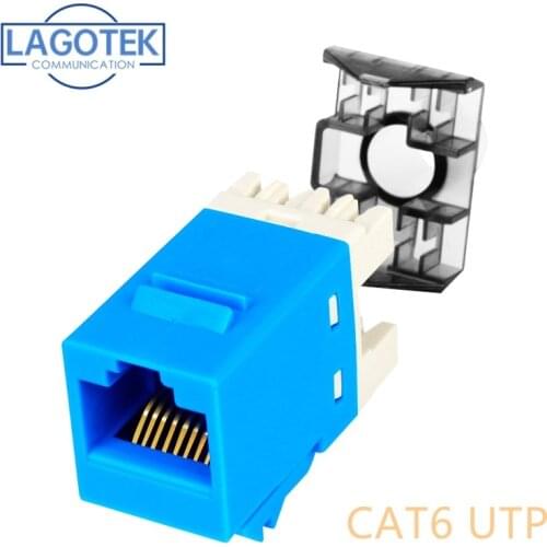 10/50/100pcs Gigabit CAT6 UTP RJ45 Connector CAT6 Module Information Socket Computer Outlet Network Cable Adapter Keystone Jack