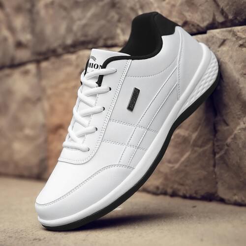 HUCDML Men's Leather Sneakers