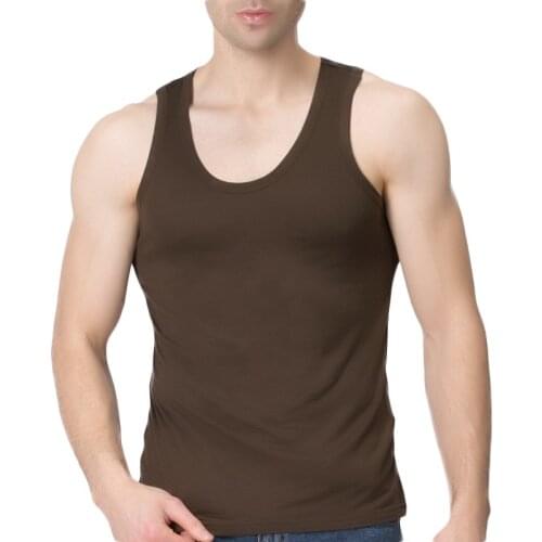 Summer large tank tops men tees plus size big 5XL Casual 7xl 140kg cotton soft Home loose Modal tank tops elasticity black 52