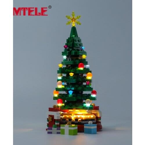 MTELE Brand LED Light Up Kit For 40338 Christmas Tree Building Blocks Set Decorative Accessories
