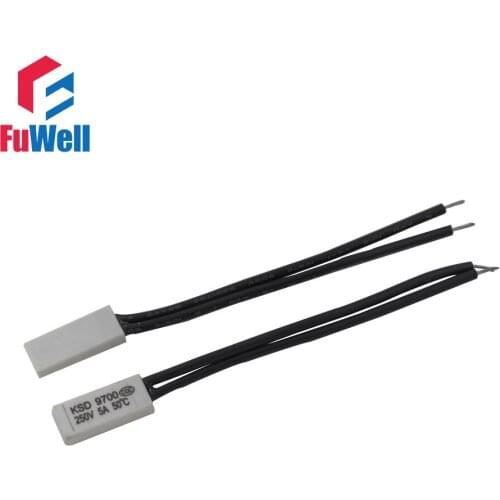 Normally Closed (NC) KSD9700 Temperature Controlled Switch Thermostat 90-150 Degrees Celsius Plastic Shell