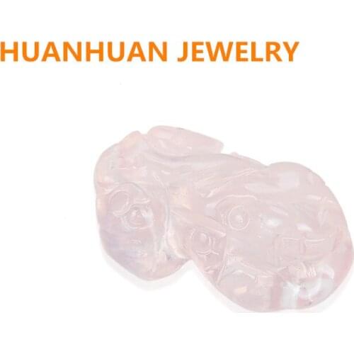 AA+ High-Quality 1pc Natural Pink Quartz Stone Pendant Brave Troops Pendants Charm for Jewelry Making Handmade Bracelet pendant
