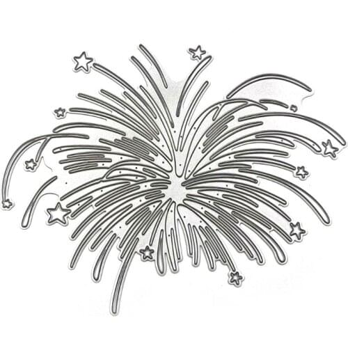 Carbon Steel Romantic fireworks Cutting Die Embossing Stencil Template Mold DIY Paper Art Handcraft Scrapbook Bookmark Card Deco
