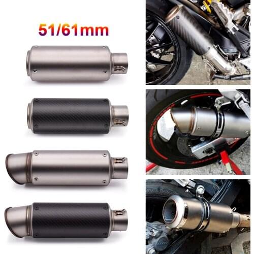 51mm 60mm Motorcycle pipe exhaust with DB killer Exhaust Pipe Muffler For Yamaha YZ 450 250 F X FX WR 250 450 F X SEROW 225 250