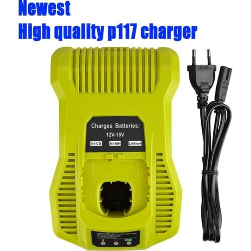 Chargeur 료비 12v-18V For Ryobi P117 Rechargeable Battery Charger Battery Pack Power Tool Ni-Cd Ni-Mh Li-Ion P110, P111, P107 P108