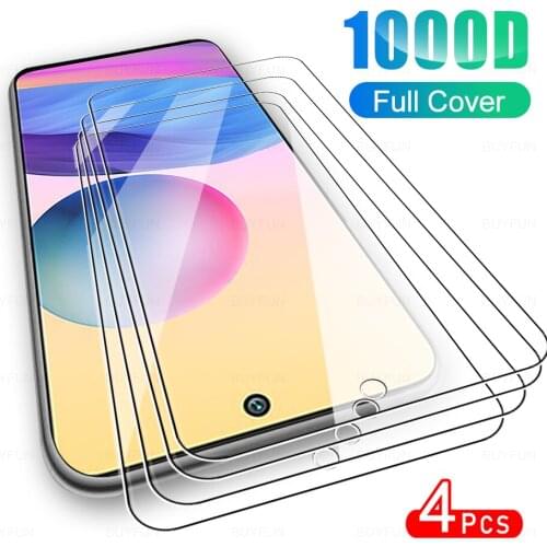 4Pcs Full Cover Protective Glass For Xiaomi Redmi Note 10T 5G Phone Screen Protector Glass Film For Xaomi Note10T 10 T 2021 6.5"