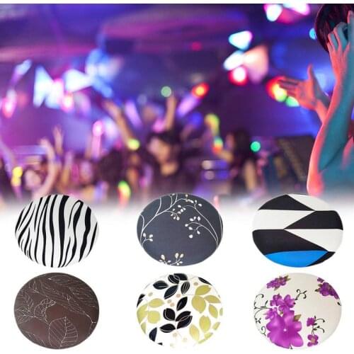 1pcs Elastic Seat Cover Round Floral Print Chair Cover Bar Stool Cover Home Chair Slipcover Round Chair Bar Stretch Cover